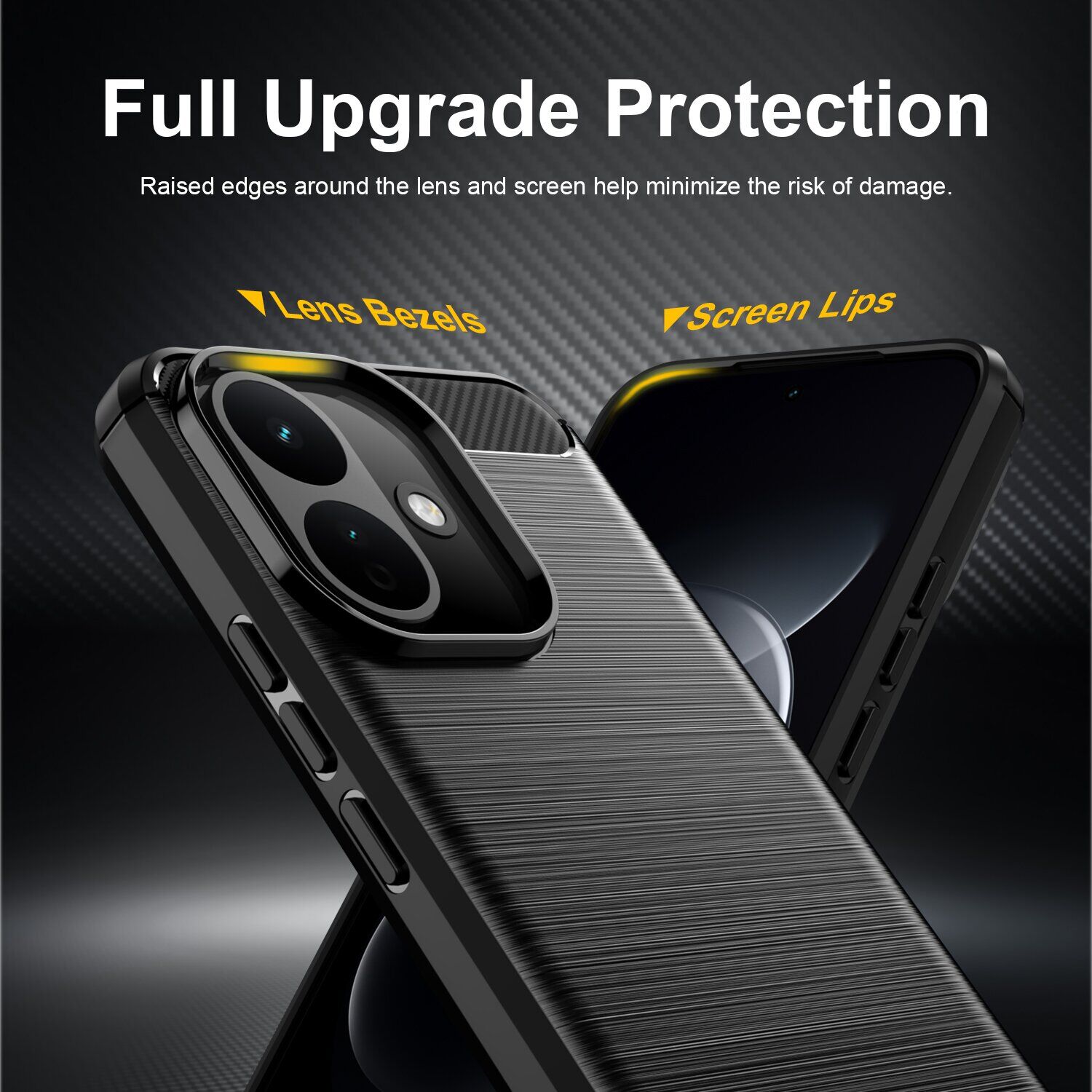 Силіконовий (TPU) чохол UniCase Carbon для Xiaomi Redmi Note 17 Pro - Black. Фото 3 Силіконовий (TPU) чохол UniCase Carbon для Xiaomi Redmi Note 17 Pro - Black (429524B). Фото 3 з 9