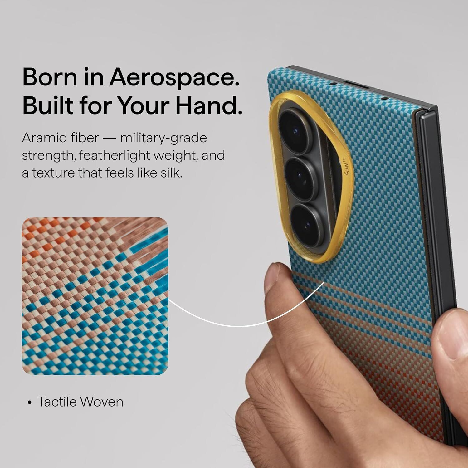 Ультратонкий чехол Pitaka Edge Case California Dream (FF) для Samsung Galaxy Fold 8 Ultra (FSFOLD8) - Cyan / Orange. Фото 12 Ультратонкий чехол Pitaka Edge Case California Dream (FF) для Samsung Galaxy Fold 8 Ultra (FSFOLD8) - Cyan / Orange (424090CO). Фото 12 из 16