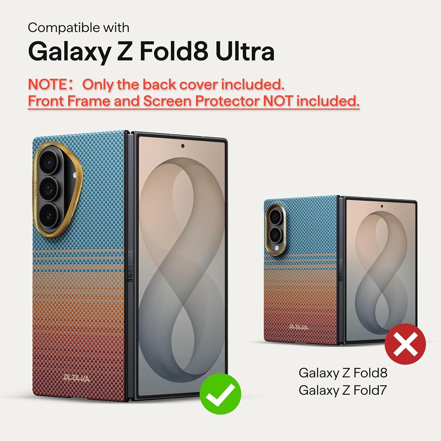 Ультратонкий чехол Pitaka Edge Case California Dream (FF) для Samsung Galaxy Fold 8 Ultra (FSFOLD8) - Cyan / Orange. Фото 10 Ультратонкий чехол Pitaka Edge Case California Dream (FF) для Samsung Galaxy Fold 8 Ultra (FSFOLD8) - Cyan / Orange (424090CO). Фото 10 из 16