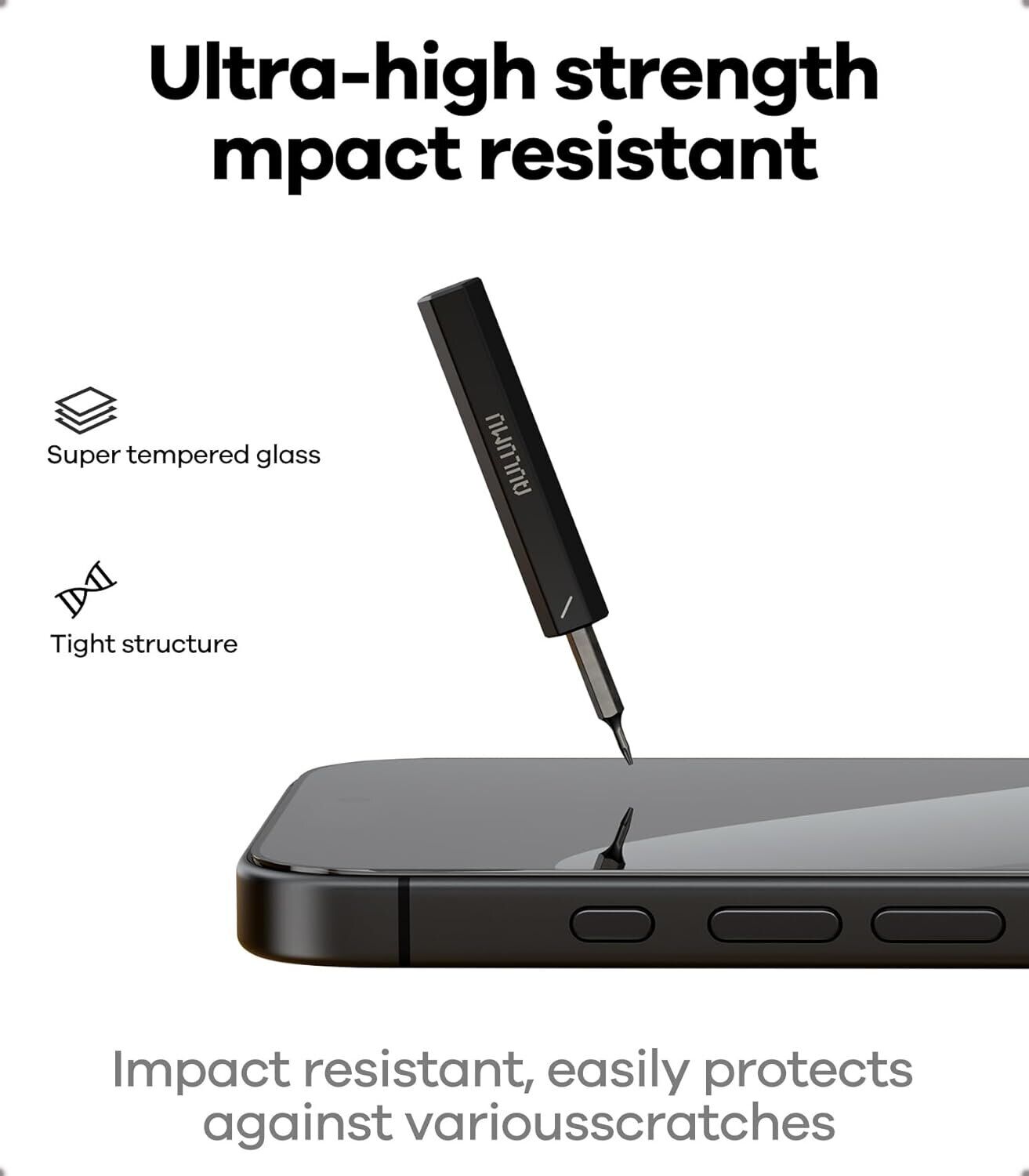 Защитное стекло AULUMU AF01 Crystal Clear Screen Protector для iPhone 17 Pro - Black. Фото 9 Защитное стекло AULUMU AF01 Crystal Clear Screen Protector для iPhone 17 Pro - Black (422741B). Фото 9 из 10