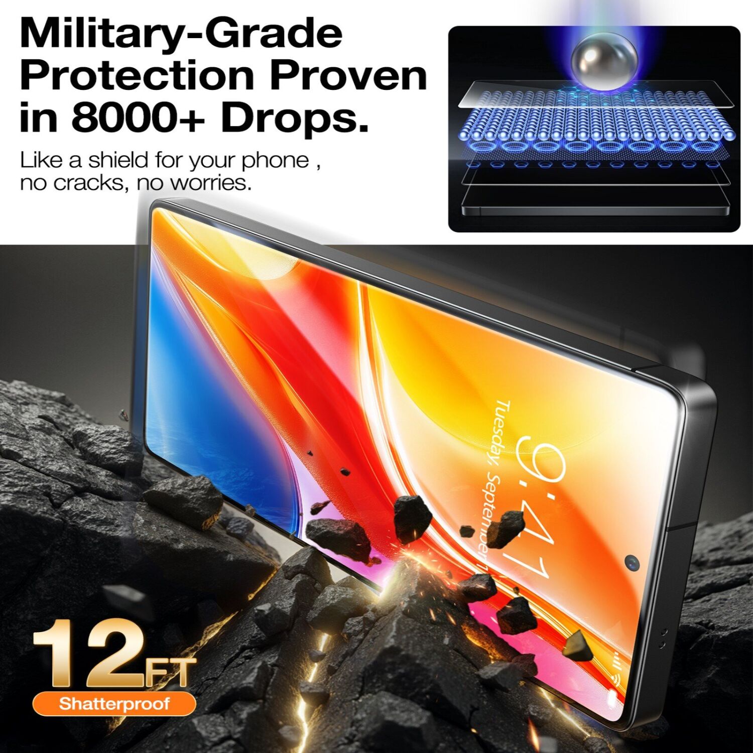 Защитное стекло TORRAS GlassGo для Samsung Galaxy S26. Фото 3 Защитное стекло TORRAS GlassGo для Samsung Galaxy S26 (404205). Фото 3 из 8