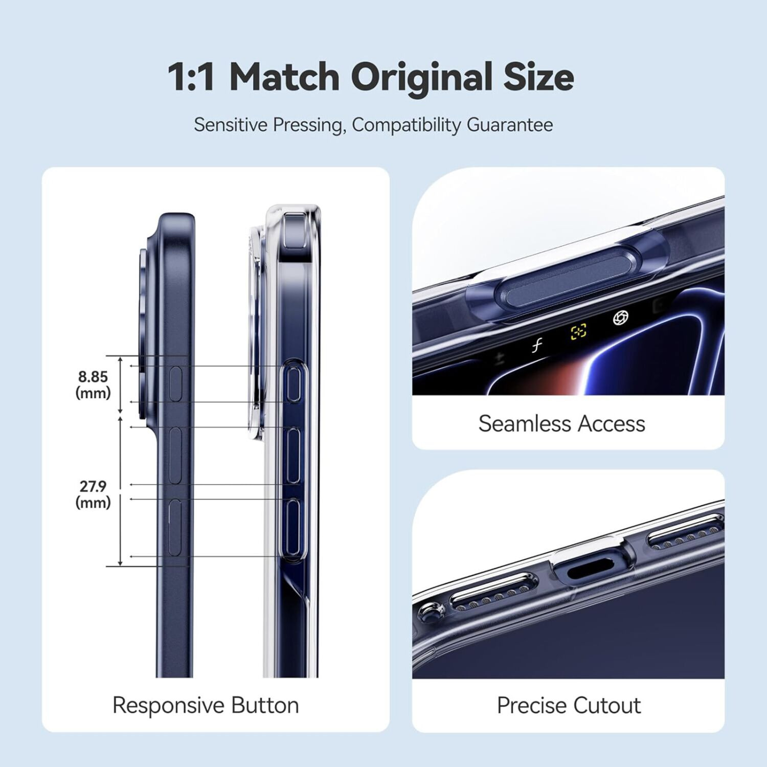 Захисний чохол CASEKOO Crystal Clear для iPhone 18 Pro Max / 17 Pro Max - Transparent. Фото 6 Захисний чохол CASEKOO Crystal Clear для iPhone 18 Pro Max / 17 Pro Max - Transparent (423841T). Фото 6 з 9