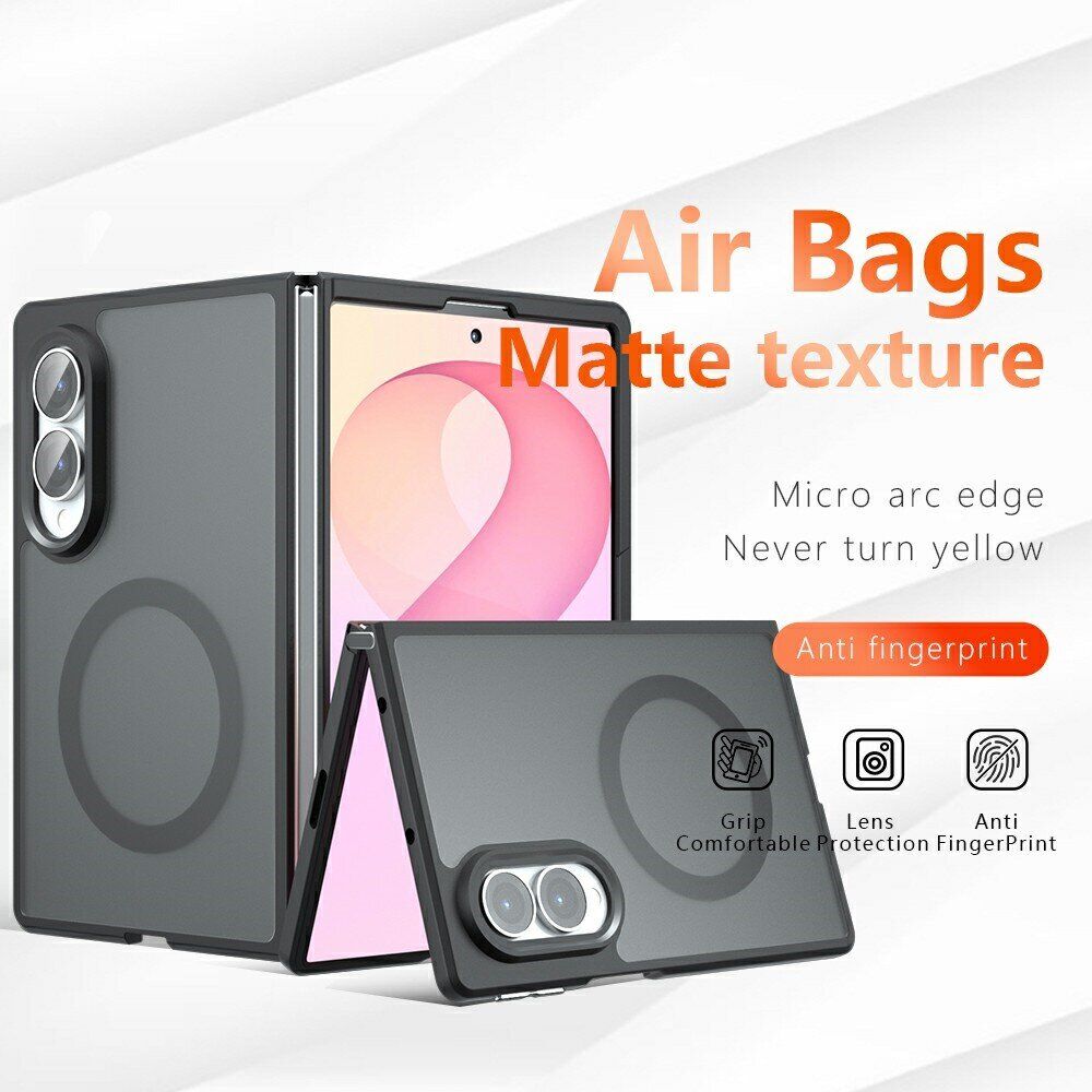 Защитный чехол Deexe Matte Skin with MagSafe (FF) для Samsung Galaxy Fold 8 - Black. Фото 4 Защитный чехол Deexe Matte Skin with MagSafe (FF) для Samsung Galaxy Fold 8 - Black (424533B). Фото 4 из 14