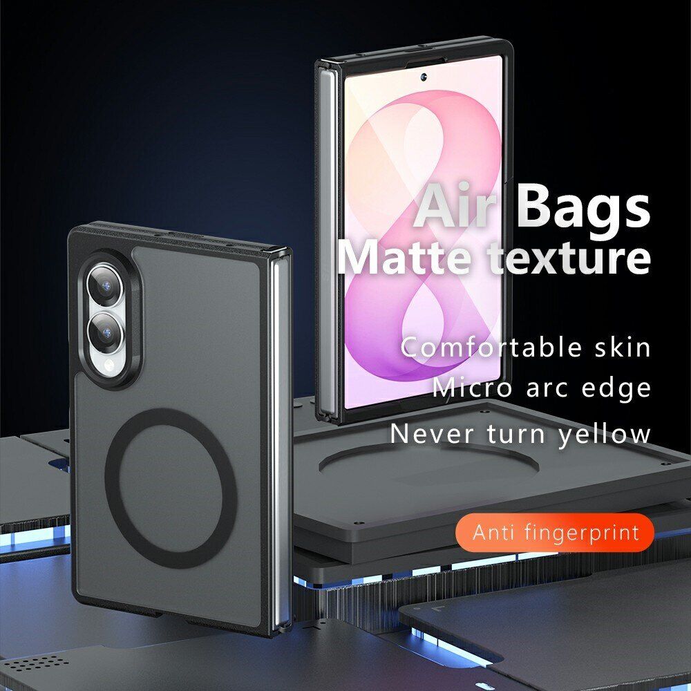 Защитный чехол Deexe Matte Skin with MagSafe (FF) для Samsung Galaxy Fold 8 - Black. Фото 3 Защитный чехол Deexe Matte Skin with MagSafe (FF) для Samsung Galaxy Fold 8 - Black (424533B). Фото 3 из 14
