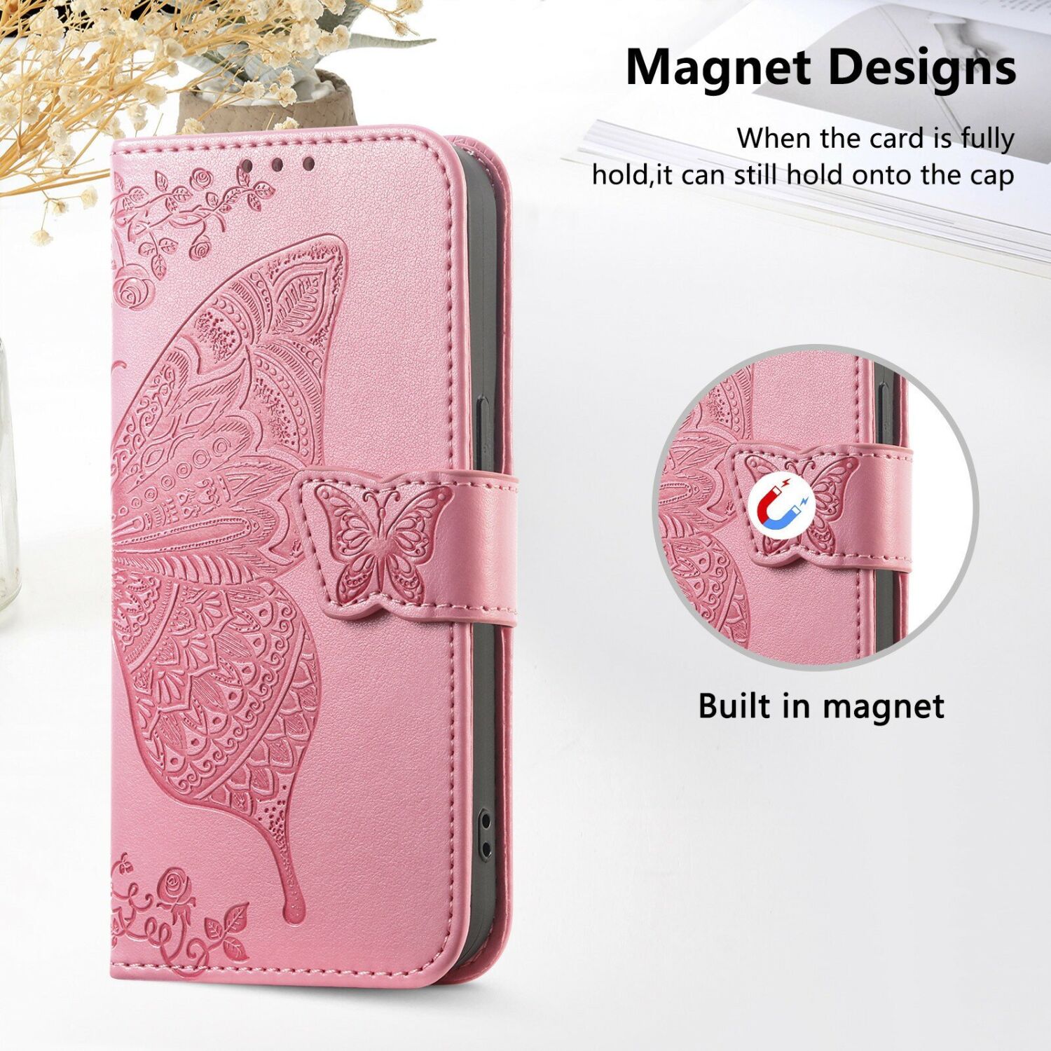 Чехол-книжка с рисунком UniCase Butterfly Pattern для OPPO Reno 16 / 16 Pro - Rose Gold. Фото 10 Чехол-книжка с рисунком UniCase Butterfly Pattern для OPPO Reno 16 / 16 Pro - Rose Gold (413214RG). Фото 10 из 14