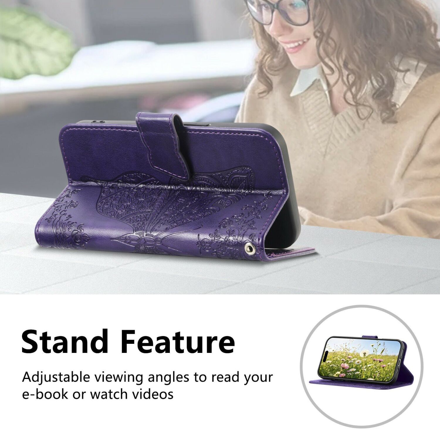 Чехол-книжка с рисунком UniCase Butterfly Pattern для OPPO Reno 16 / 16 Pro - Rose Gold. Фото 9 Чехол-книжка с рисунком UniCase Butterfly Pattern для OPPO Reno 16 / 16 Pro - Rose Gold (413214RG). Фото 9 из 14