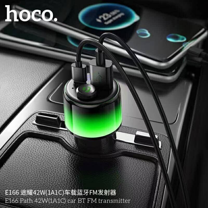 FM модулятор Hoco E166 Path PD42W + QC3.0 (USB to Type-C) - Black. Фото 7 FM модулятор Hoco E166 Path PD42W + QC3.0 (USB to Type-C) - Black (923319B). Фото 7 из 8