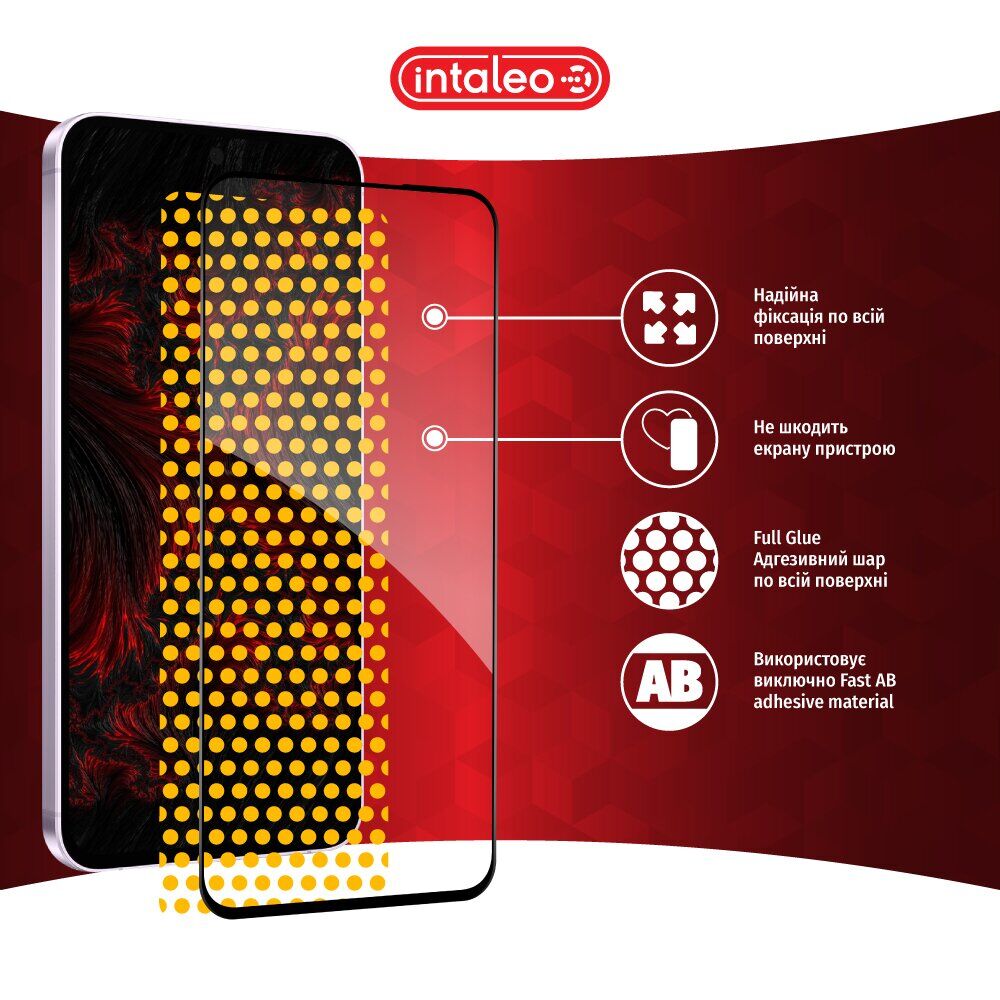 Защитное стекло Intaleo Full Glue для Samsung Galaxy A57 (A576) - Black. Фото 7 Защитное стекло Intaleo Full Glue для Samsung Galaxy A57 (A576) - Black (409900B). Фото 7 из 8