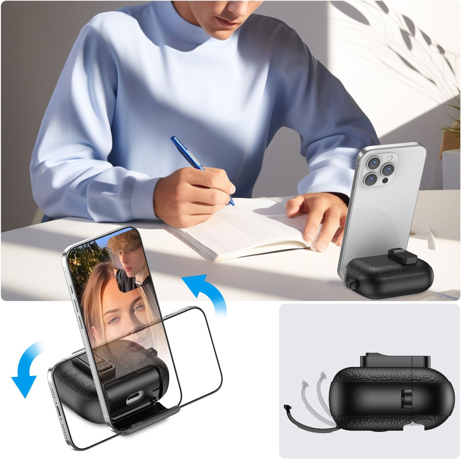 Защитный чехол Reframe Leather Texture для Apple AirPods Pro 2 - Black. Фото 3 Защитный чехол Reframe Leather Texture для Apple AirPods Pro 2 - Black (306054B). Фото 3 из 7
