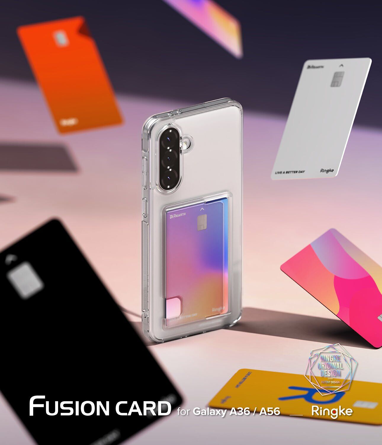 Захисний чохол Ringke Fusion Card для Samsung Galaxy A36 (A366) / A56 (A566) 8800293852179 - Clear. Фото 2 Захисний чохол Ringke Fusion Card для Samsung Galaxy A36 (A366) / A56 (A566) 8800293852179 - Clear (380120C). Фото 2 з 15