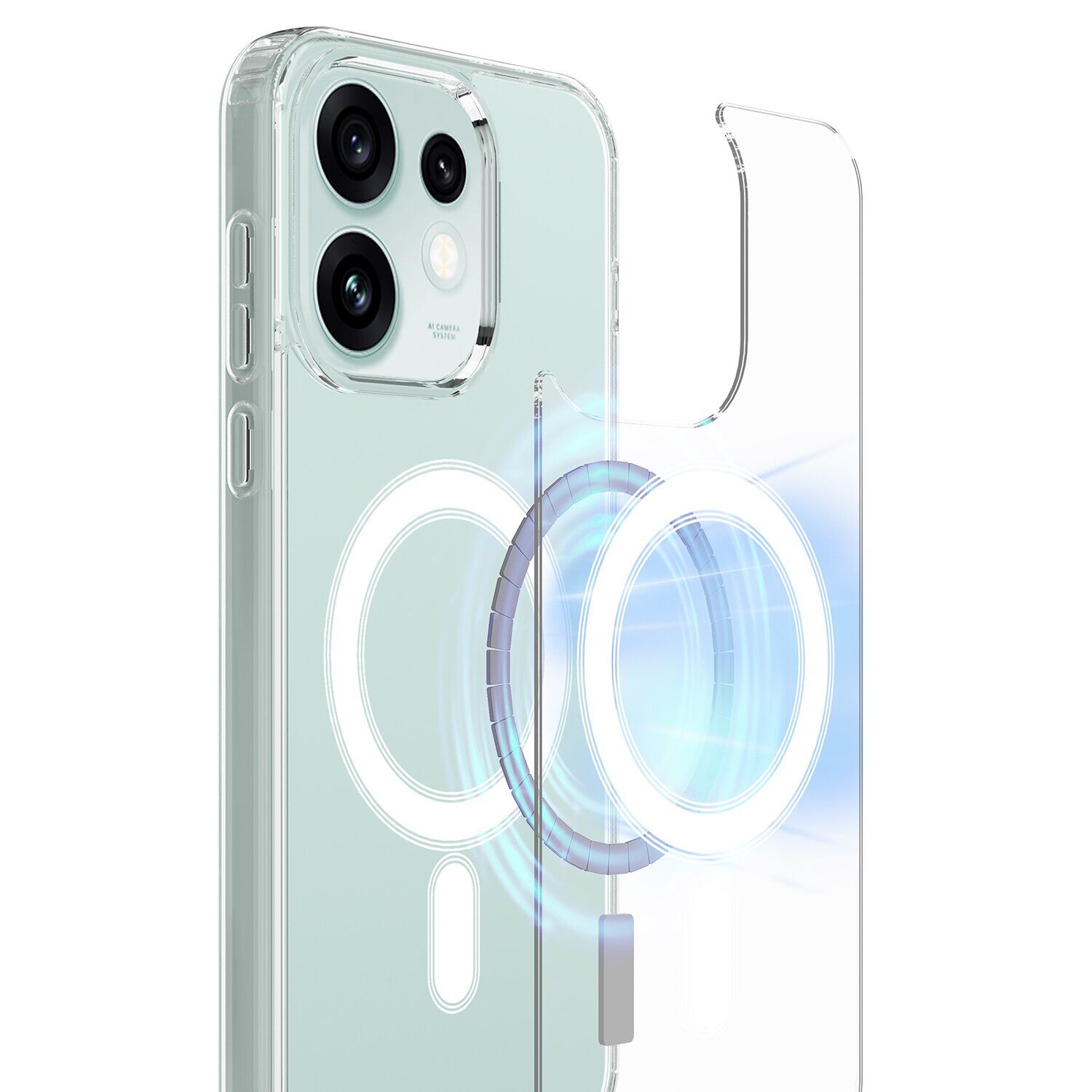 Захисний чохол UniCase AirBag MagSafe для OPPO Reno 16 F/FS - Clear. Фото 2 Захисний чохол UniCase AirBag MagSafe для OPPO Reno 16 F/FS - Clear (413443C). Фото 2 з 7