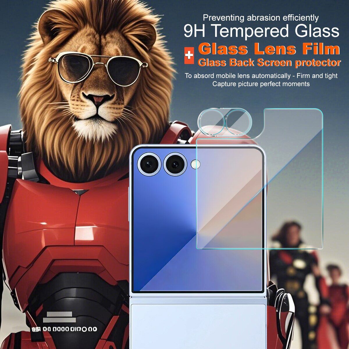 Комплект защитных стекол (на экран и камеру) Imak Protector Set для Samsung Galaxy Flip 7 / Flip 8 - Clear. Фото 3 Комплект защитных стекол (на экран и камеру) Imak Protector Set для Samsung Galaxy Flip 7 / Flip 8 - Clear (383980C). Фото 3 из 7