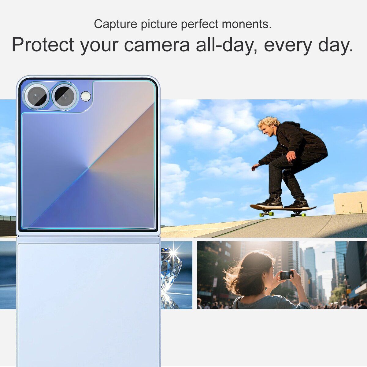 Комплект защитных стекол (на экран и камеру) Imak Protector Set для Samsung Galaxy Flip 7 / Flip 8 - Clear. Фото 5 Комплект защитных стекол (на экран и камеру) Imak Protector Set для Samsung Galaxy Flip 7 / Flip 8 - Clear (383980C). Фото 5 из 7