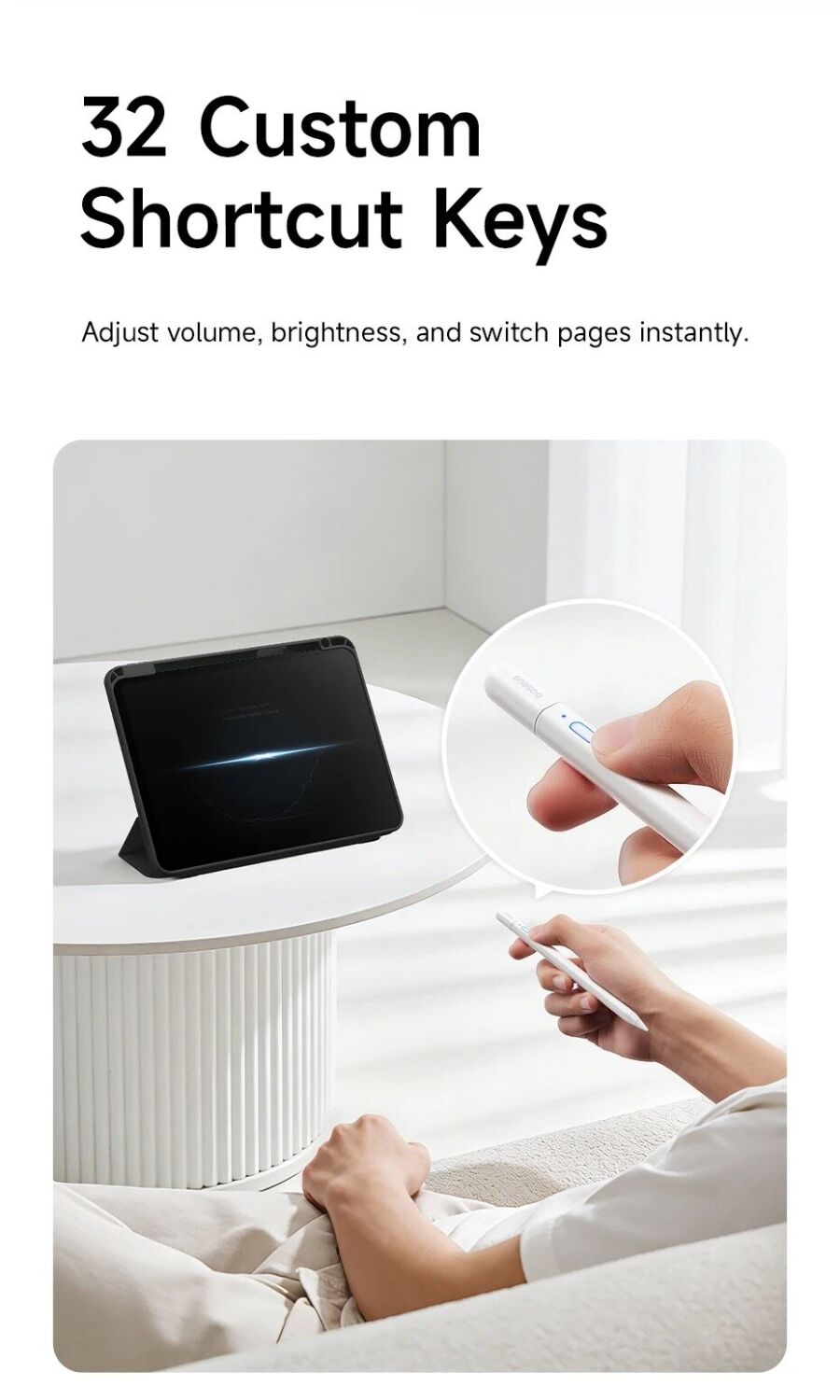Стилус Baseus PS3 Air Smooth Writing (B00012) - Moon White. Фото 14 Стилус Baseus PS3 Air Smooth Writing (B00012) - Moon White (950187W). Фото 14 из 30