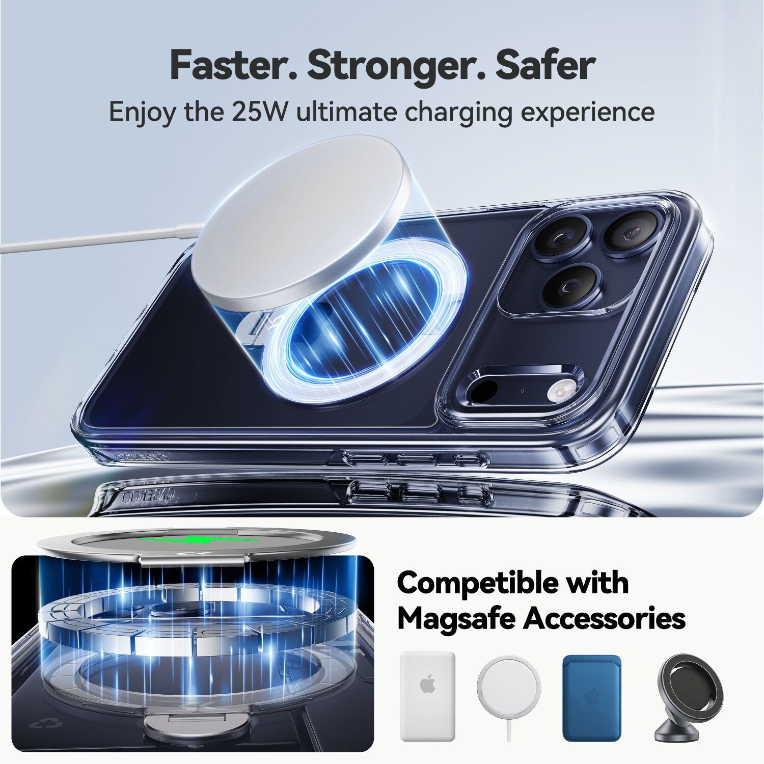 Захисний чохол CASEKOO Crystal Clear Magic Stand для iPhone 18 Pro Max / 17 Pro Max - Transparent. Фото 6 Захисний чохол CASEKOO Crystal Clear Magic Stand для iPhone 18 Pro Max / 17 Pro Max - Transparent (423842T). Фото 6 з 12