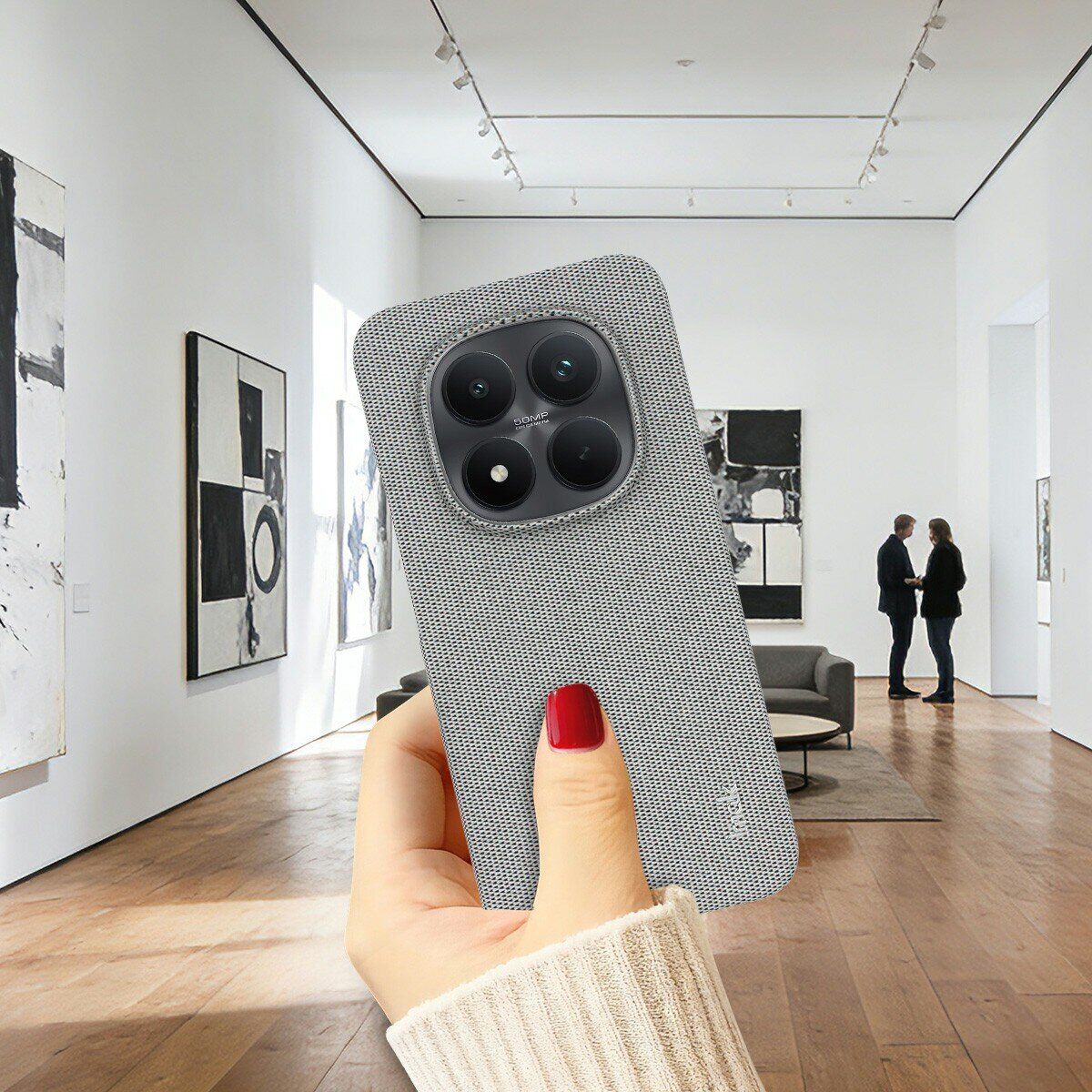 Защитный чехол IMAK Fabric Case для Xiaomi Redmi Note 15 Pro Plus / Poco M8 Pro 5G - Black. Фото 7 Защитный чехол IMAK Fabric Case для Xiaomi Redmi Note 15 Pro Plus / Poco M8 Pro 5G - Black (404753B). Фото 7 из 8