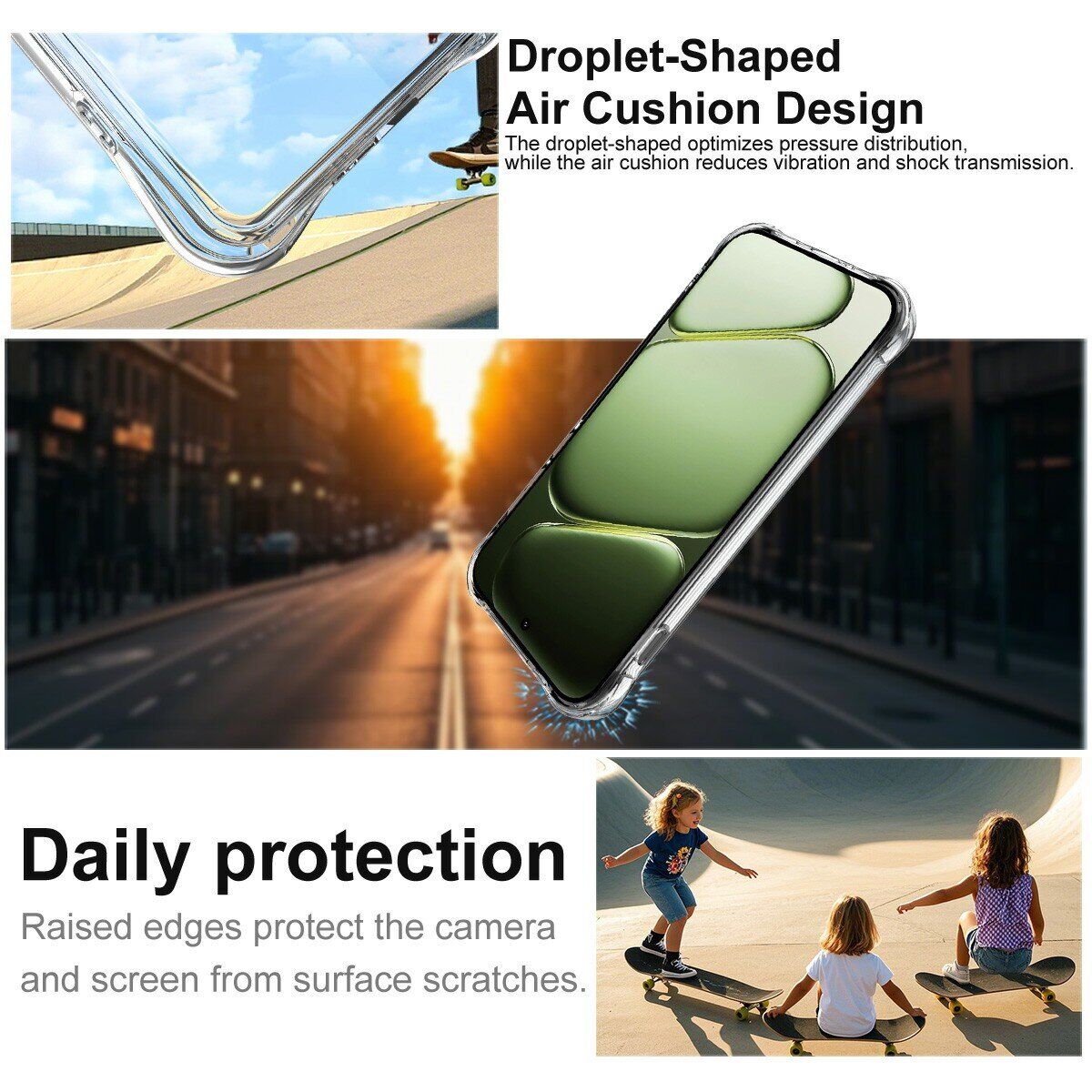 Чехол с усиленными углами IMAK Airbag MAX Case для OnePlus Nord 6 - Transparent. Фото 6 Чехол с усиленными углами IMAK Airbag MAX Case для OnePlus Nord 6 - Transparent (411905T). Фото 6 из 11