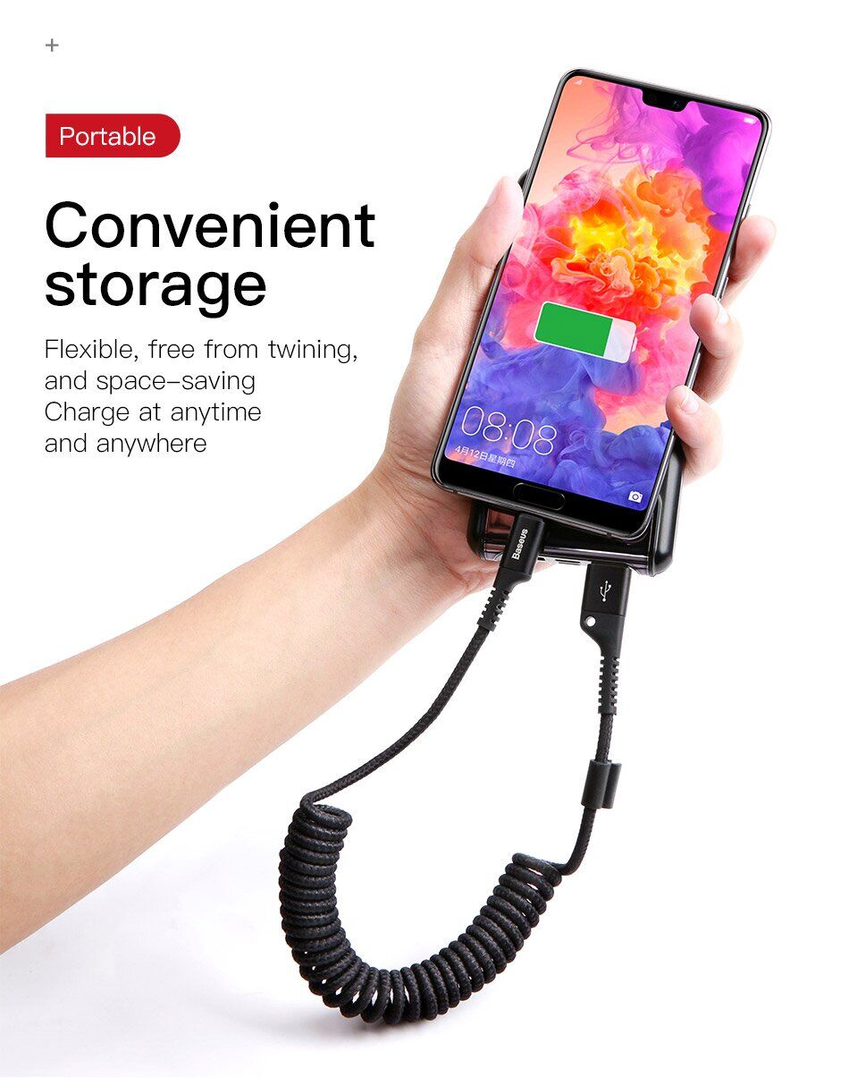 Дата-кабель BASEUS 2A Fish-eye Spring Charge Data - Black. Фото 10 Дата-кабель BASEUS 2A Fish-eye Spring Charge Data - Black (895211B). Фото 10 з 17