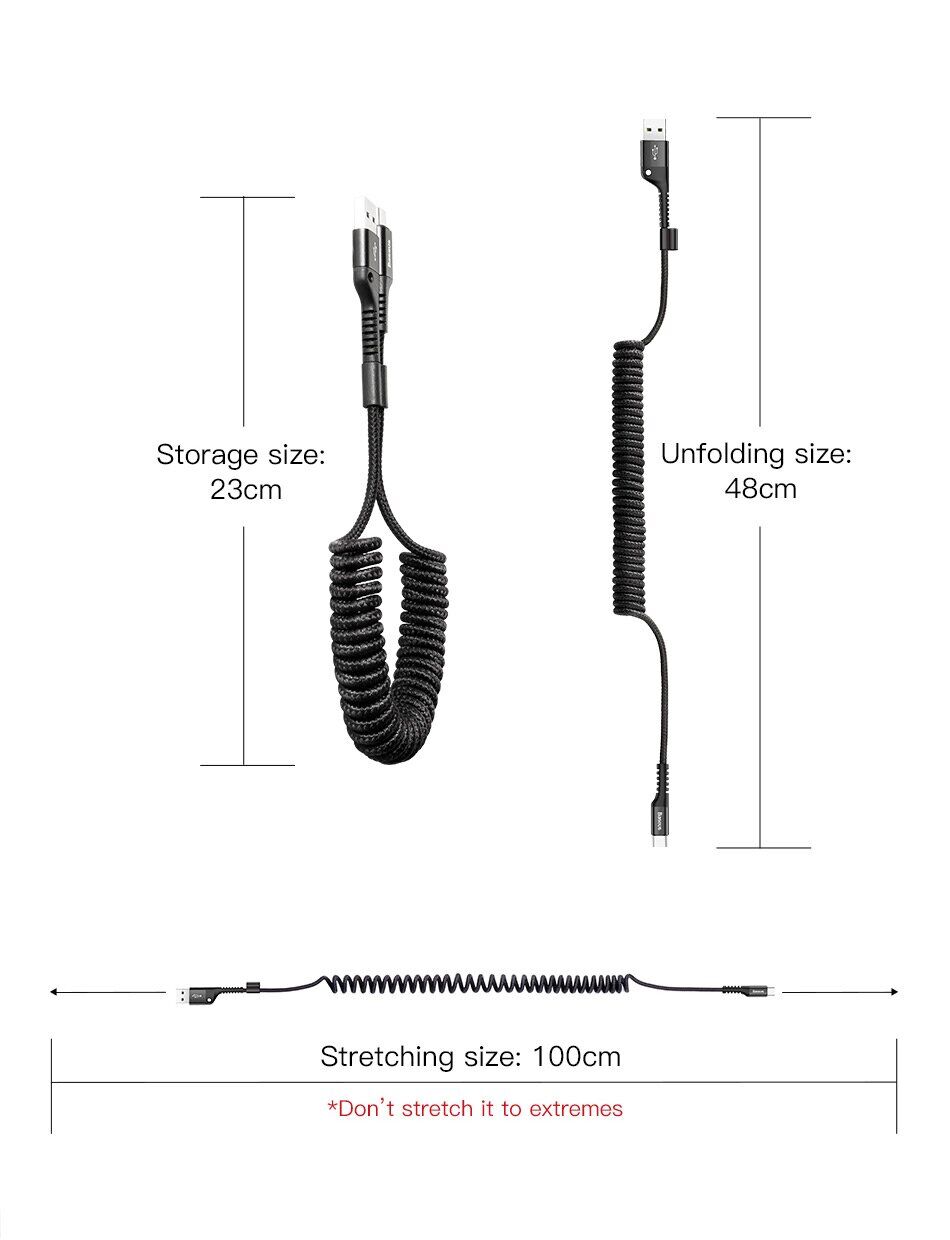 Дата-кабель BASEUS 2A Fish-eye Spring Charge Data - Black. Фото 16 Дата-кабель BASEUS 2A Fish-eye Spring Charge Data - Black (895211B). Фото 16 з 17