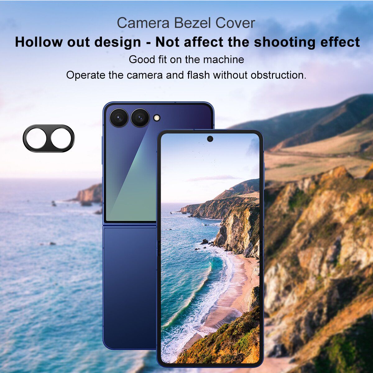 Защитная рамка IMAK Camera Styling для Samsung Galaxy Flip 7 / Flip 8 - Black. Фото 6 Защитная рамка IMAK Camera Styling для Samsung Galaxy Flip 7 / Flip 8 - Black (383981B). Фото 6 из 8
