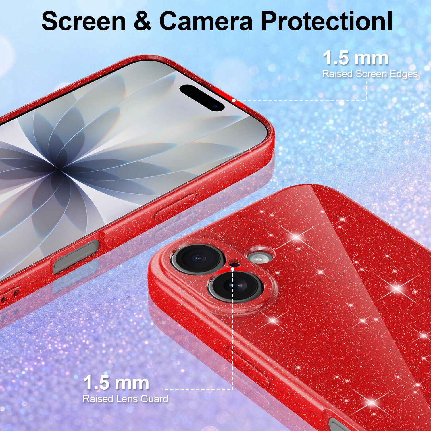 Захисний чохол Deexe Glitter Case with MagSafe для Apple iPhone 17 - Red. Фото 4 Захисний чохол Deexe Glitter Case with MagSafe для Apple iPhone 17 - Red (407720R). Фото 4 з 7