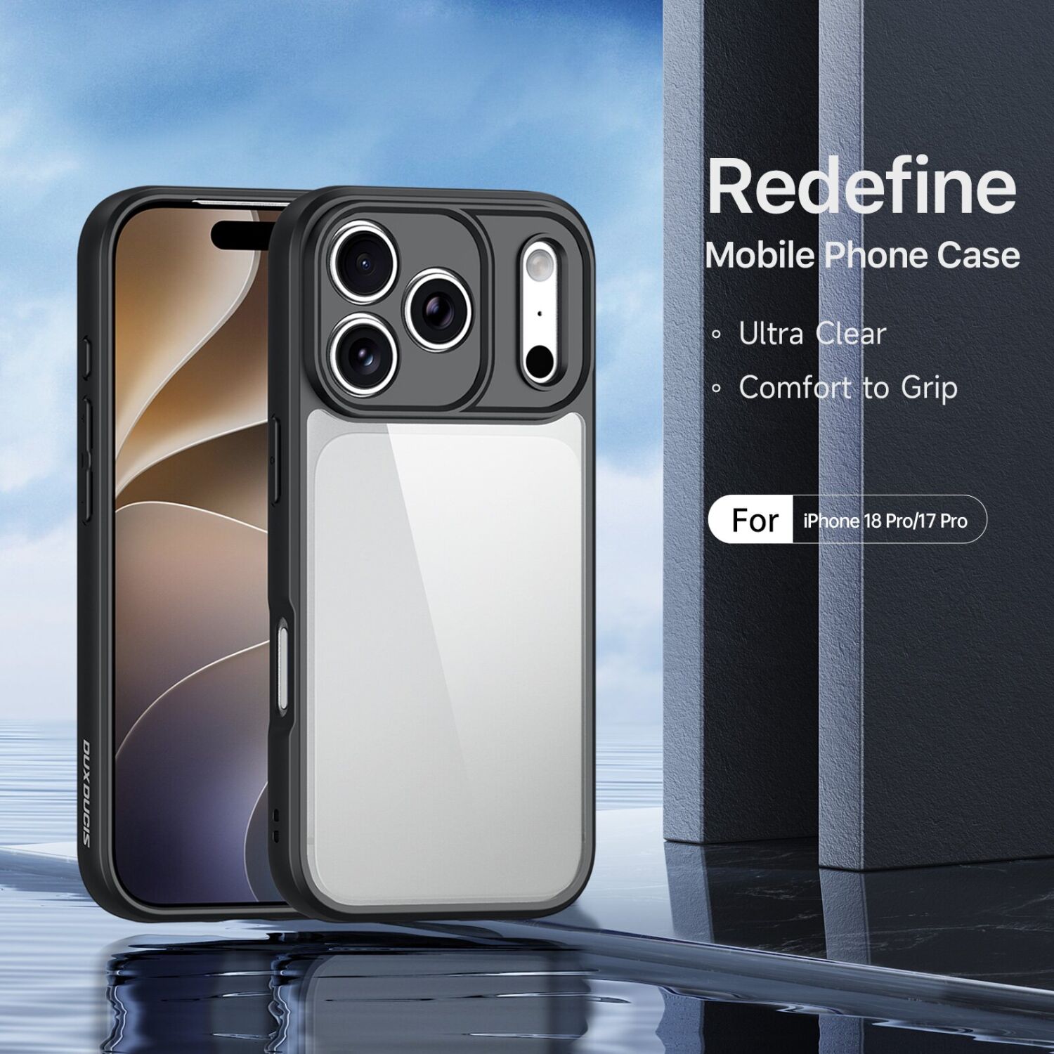 Захисний чохол DUX DUCIS Aimo Series (Clear) для iPhone 18 Pro / 17 Pro - Black. Фото 3 Захисний чохол DUX DUCIS Aimo Series (Clear) для iPhone 18 Pro / 17 Pro - Black (423629B). Фото 3 з 10