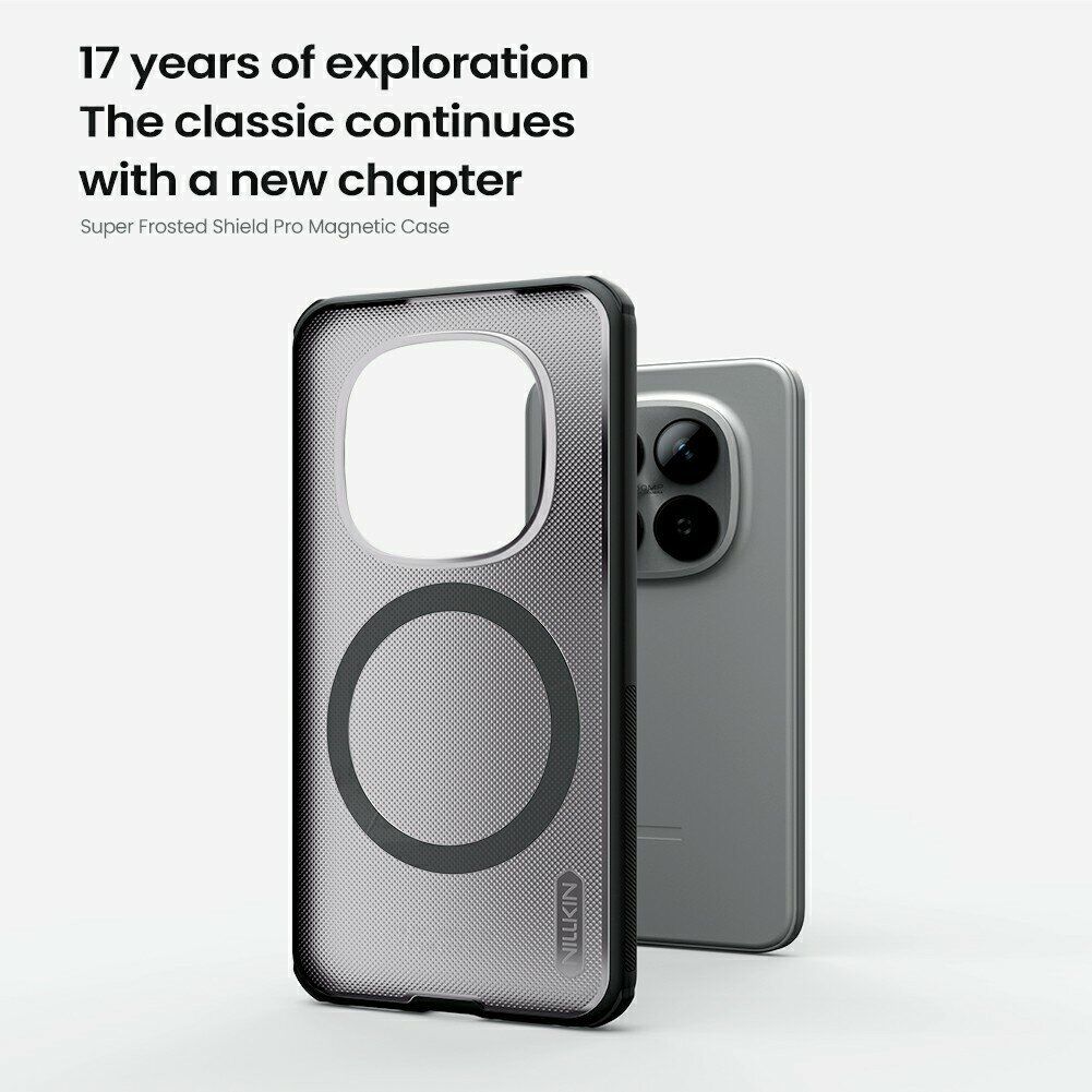 Защитный чехол NILLKIN Super Frosted Shield Pro Magnetic для Xiaomi Redmi Note 15 Pro Plus / Poco M8 Pro 5G - Black. Фото 6 Защитный чехол NILLKIN Super Frosted Shield Pro Magnetic для Xiaomi Redmi Note 15 Pro Plus / Poco M8 Pro 5G - Black (404724B). Фото 6 из 15