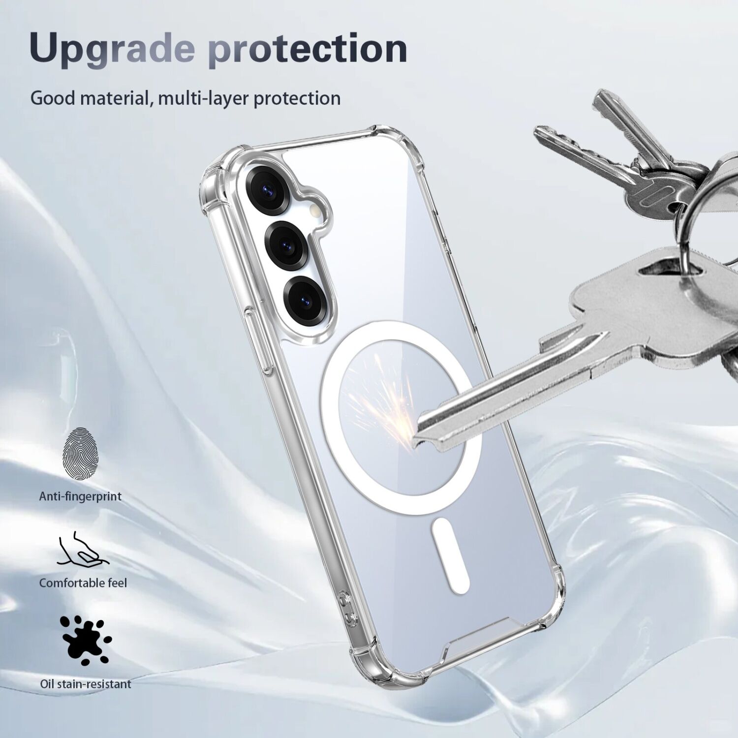 Защитный чехол UniCase AirBag Flow MagSafe для Samsung Galaxy S25 (S931) / Galaxy S24 (S921) - Transparent. Фото 8 Защитный чехол UniCase AirBag Flow MagSafe для Samsung Galaxy S25 (S931) / Galaxy S24 (S921) - Transparent (375380T). Фото 8 из 14