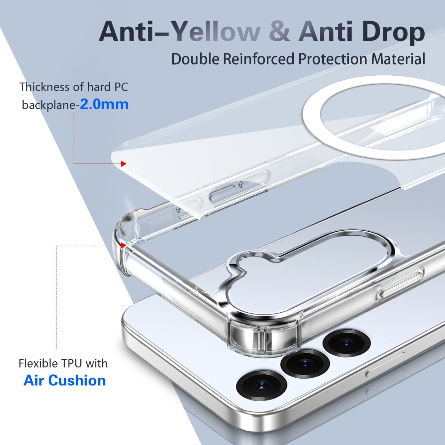 Защитный чехол UniCase AirBag Flow MagSafe для Samsung Galaxy S25 (S931) / Galaxy S24 (S921) - Transparent. Фото 4 Защитный чехол UniCase AirBag Flow MagSafe для Samsung Galaxy S25 (S931) / Galaxy S24 (S921) - Transparent (375380T). Фото 4 из 14