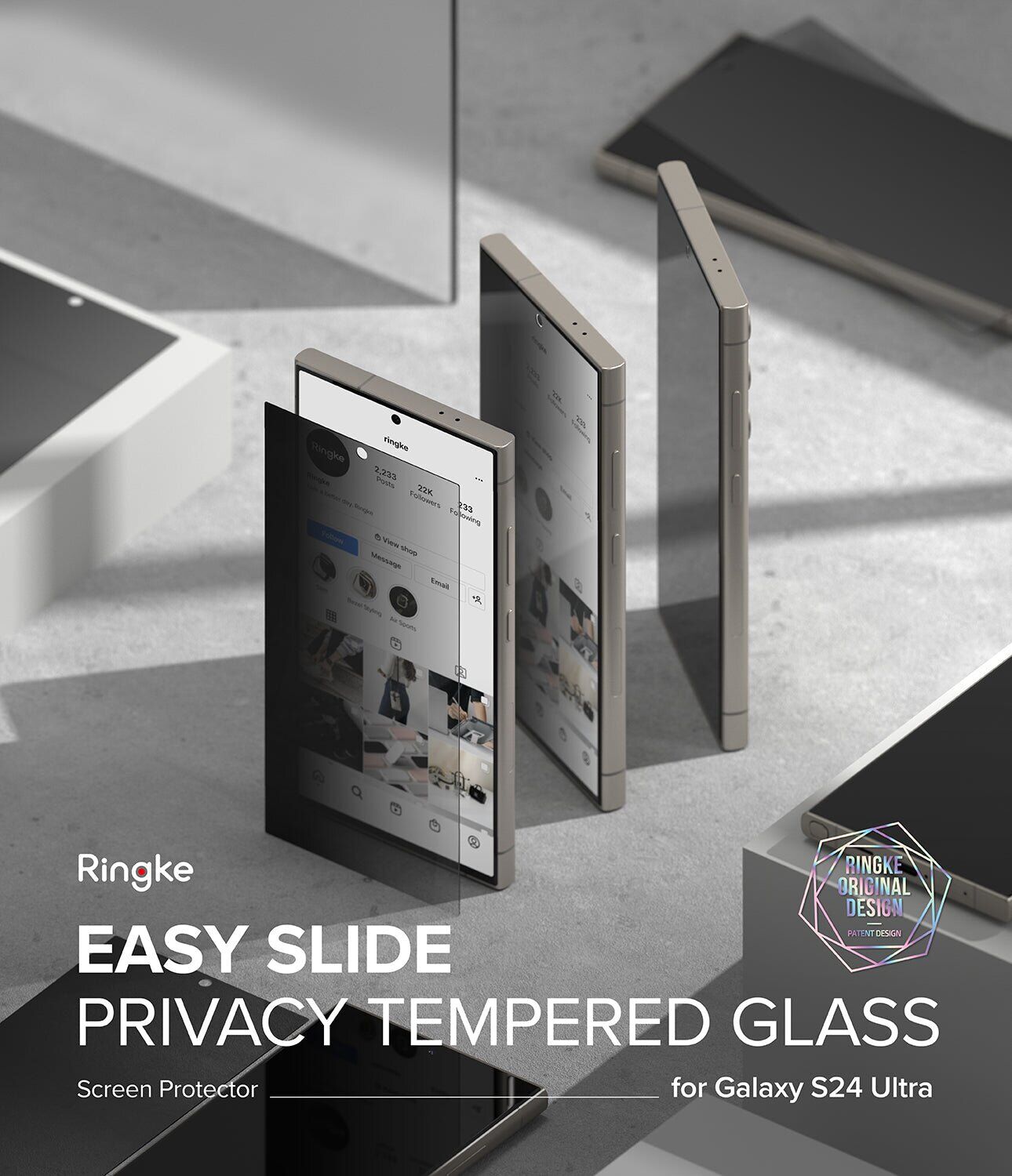 Комплект захисних стекол (2шт) Ringke Easy Slide Privacy для Samsung Galaxy S24 Ultra (S928) 8809961785436. Фото 2 Комплект захисних стекол (2шт) Ringke Easy Slide Privacy для Samsung Galaxy S24 Ultra (S928) 8809961785436 (375851). Фото 2 з 18