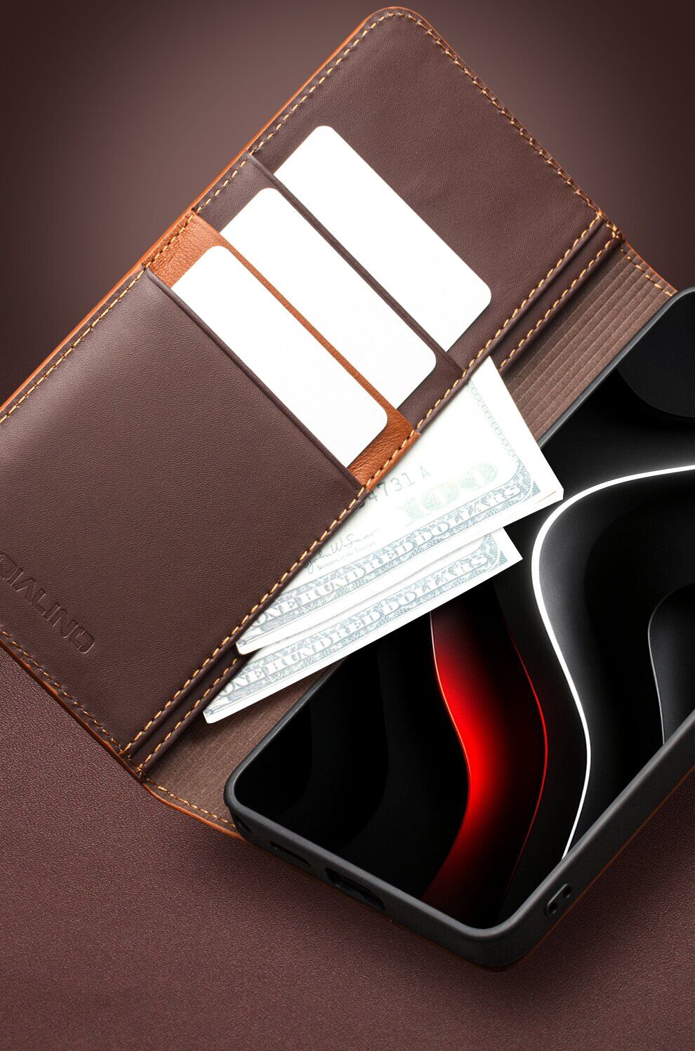 Кожаный чехол QIALINO Wallet Case для Samsung Galaxy S26 Ultra - Black. Фото 9 Кожаный чехол QIALINO Wallet Case для Samsung Galaxy S26 Ultra - Black (404449B). Фото 9 из 14