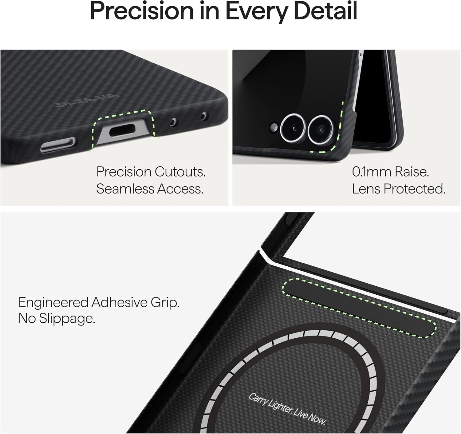 Ультратонкий чехол Pitaka Edge Ultra-Slim Case (FF) для Samsung Galaxy Flip 8 (FBFLIP8) - Black. Фото 13 Ультратонкий чехол Pitaka Edge Ultra-Slim Case (FF) для Samsung Galaxy Flip 8 (FBFLIP8) - Black (423567B). Фото 13 из 16