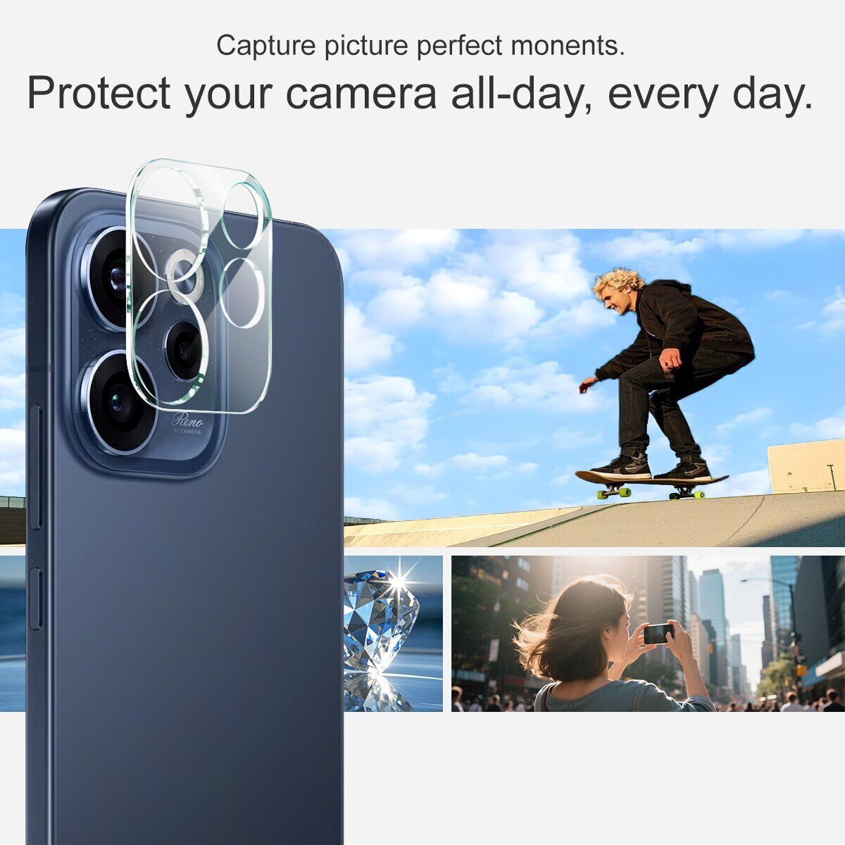 Защитное стекло на камеру IMAK Integrated Lens Protector для OPPO Reno 15 F/FS. Фото 6 Защитное стекло на камеру IMAK Integrated Lens Protector для OPPO Reno 15 F/FS (405818). Фото 6 из 8
