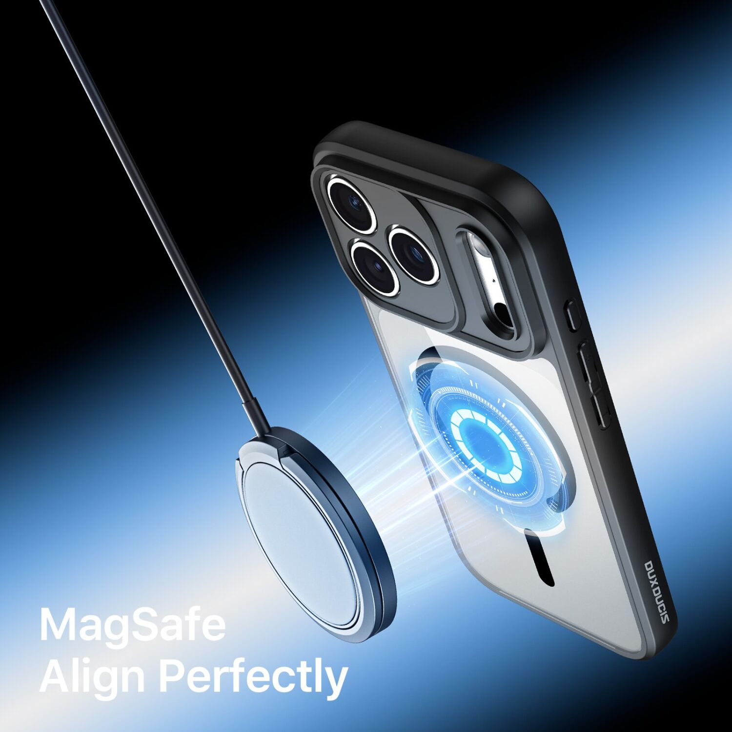 Захисний чохол Dux Ducis Aimo Series (Clear) Magnetic для iPhone 18 Pro / 17 Pro - Black. Фото 5 Захисний чохол Dux Ducis Aimo Series (Clear) Magnetic для iPhone 18 Pro / 17 Pro - Black (423630B). Фото 5 з 11