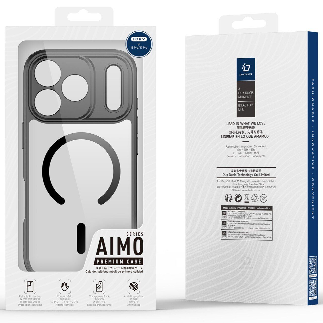 Захисний чохол Dux Ducis Aimo Series (Clear) Magnetic для iPhone 18 Pro / 17 Pro - Black. Фото 10 Захисний чохол Dux Ducis Aimo Series (Clear) Magnetic для iPhone 18 Pro / 17 Pro - Black (423630B). Фото 10 з 11
