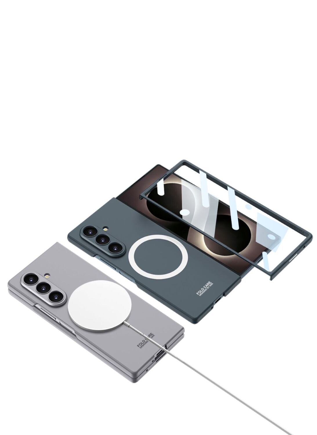 Захисний чохол GKK Super Slim MagSafe для Samsung Galaxy Fold 8 Ultra - Silver. Фото 11 Захисний чохол GKK Super Slim MagSafe для Samsung Galaxy Fold 8 Ultra - Silver (424030S). Фото 11 з 13