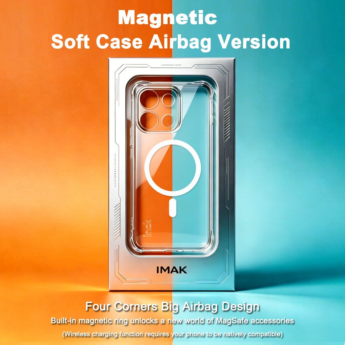 Захисний чохол IMAK Space Shield MagSafe для OPPO Reno 16 F/FS - Transparent. Фото 4 Захисний чохол IMAK Space Shield MagSafe для OPPO Reno 16 F/FS - Transparent (413411T). Фото 4 з 11