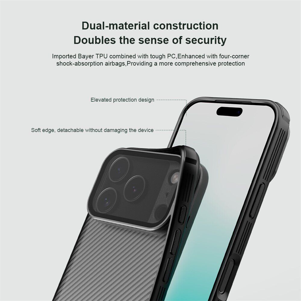 Захисний чохол NILLKIN CamShield Prop (Clear Version) для iPhone 18 Pro / 17 Pro - Black. Фото 13 Захисний чохол NILLKIN CamShield Prop (Clear Version) для iPhone 18 Pro / 17 Pro - Black (423616B). Фото 13 з 17