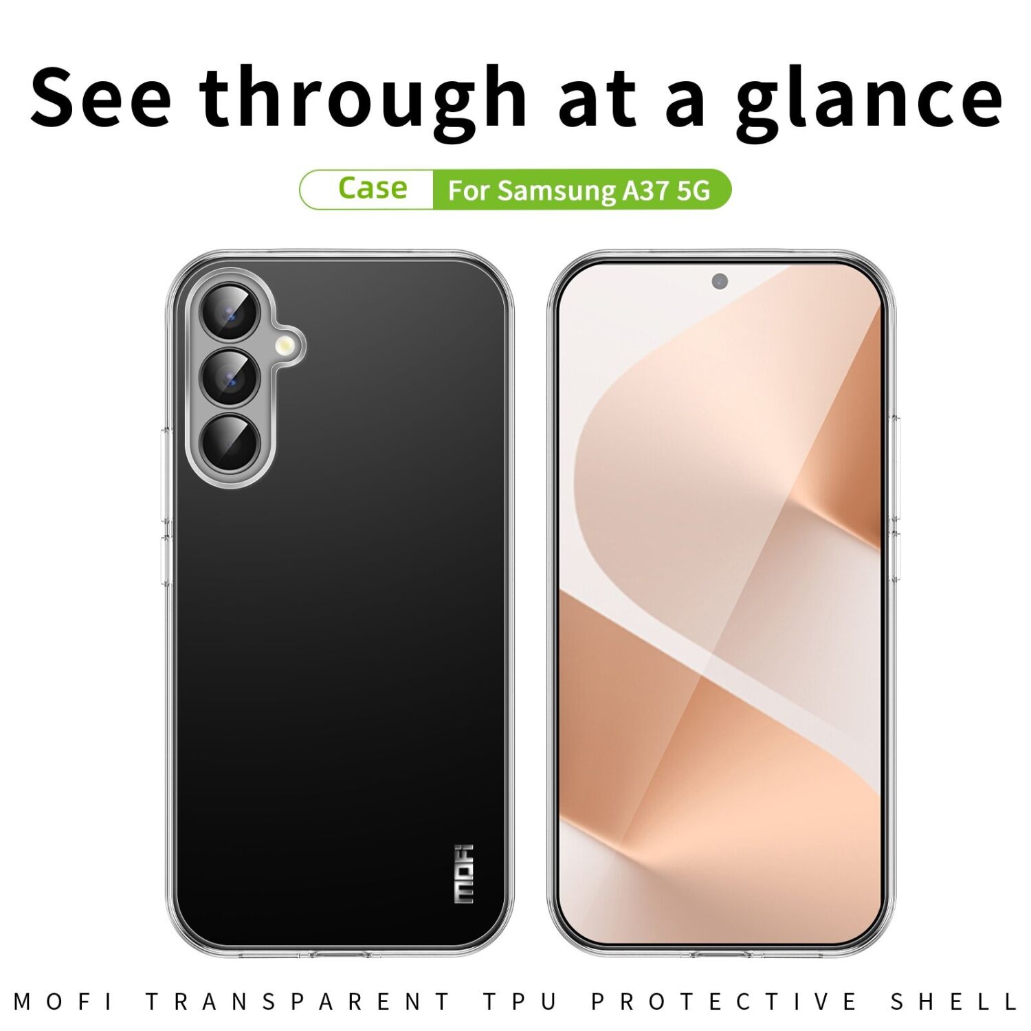 Силіконовий (TPU) чохол MOFI Thin Guard для Samsung Galaxy A37 (A376) - Transparent. Фото 2 Силіконовий (TPU) чохол MOFI Thin Guard для Samsung Galaxy A37 (A376) - Transparent (406038T). Фото 2 з 8