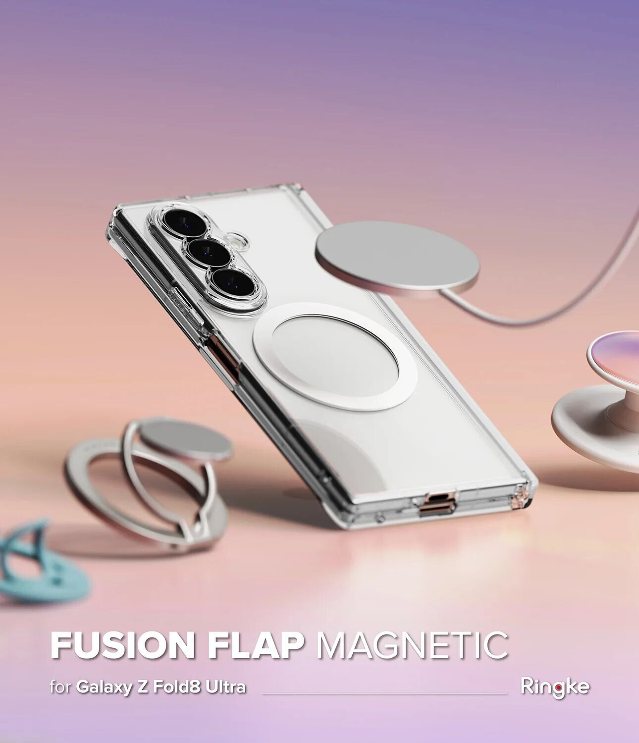 Защитный чехол Ringke Fusion Flap Magnetic для Samsung Galaxy Fold 8 Ultra (8800328819320) - Clear. Фото 2 Защитный чехол Ringke Fusion Flap Magnetic для Samsung Galaxy Fold 8 Ultra (8800328819320) - Clear (424105C). Фото 2 из 22