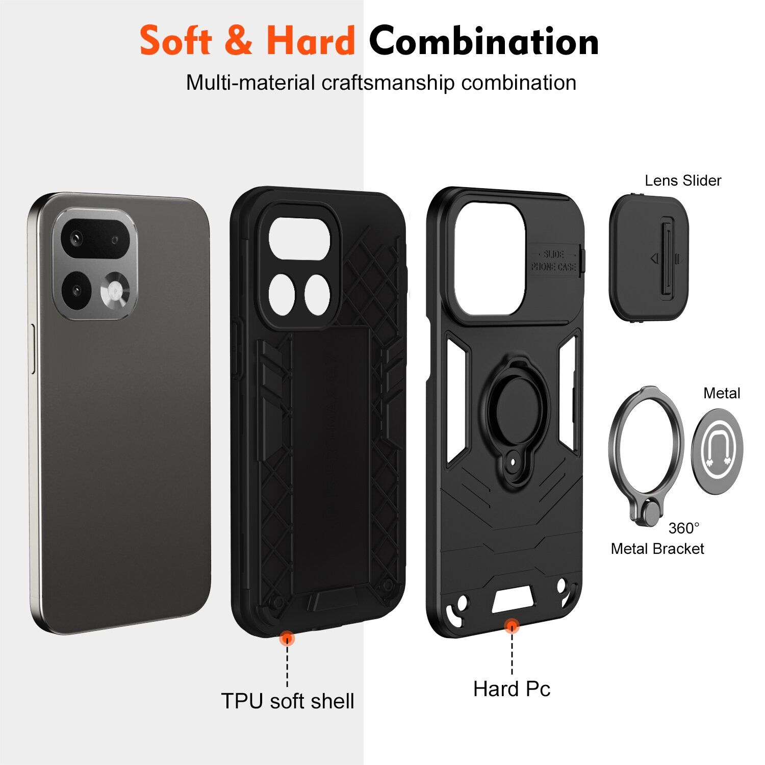Защитный чехол Deexe Armor MagShield для Realme 16 Pro - Grey. Фото 6 Защитный чехол Deexe Armor MagShield для Realme 16 Pro - Grey (428015H). Фото 6 из 7