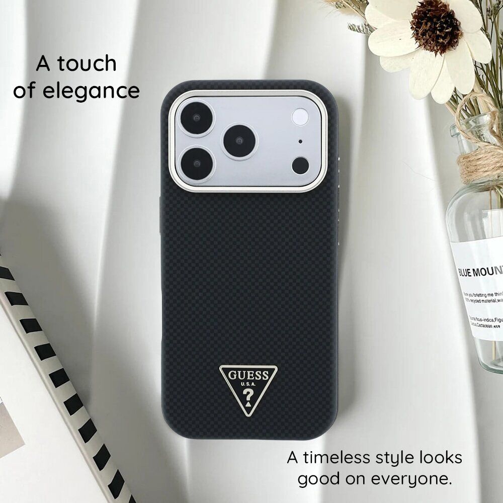 Захисний чохол Guess Kevlar Triangle Logo MagSafe для iPhone 18 Pro Max / 17 Pro Max (GUHMP18X6PWKSGTW) - Brown. Фото 8 Захисний чохол Guess Kevlar Triangle Logo MagSafe для iPhone 18 Pro Max / 17 Pro Max (GUHMP18X6PWKSGTW) - Brown (423958Z). Фото 8 з 10