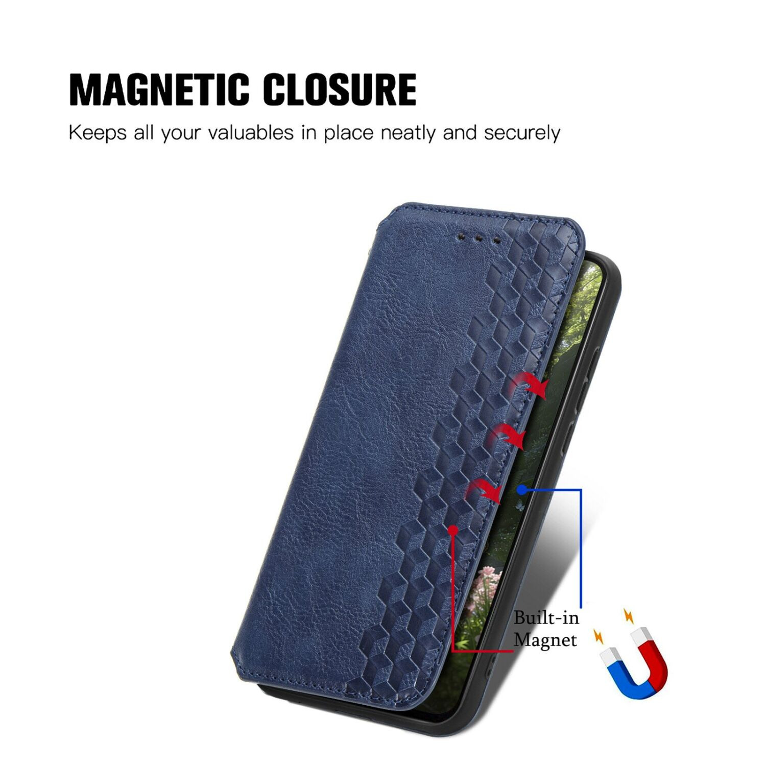 Чехол Deexe Rhombus Wallet для Realme 16 Pro Plus - Grey. Фото 6 Чехол Deexe Rhombus Wallet для Realme 16 Pro Plus - Grey (428528H). Фото 6 из 9