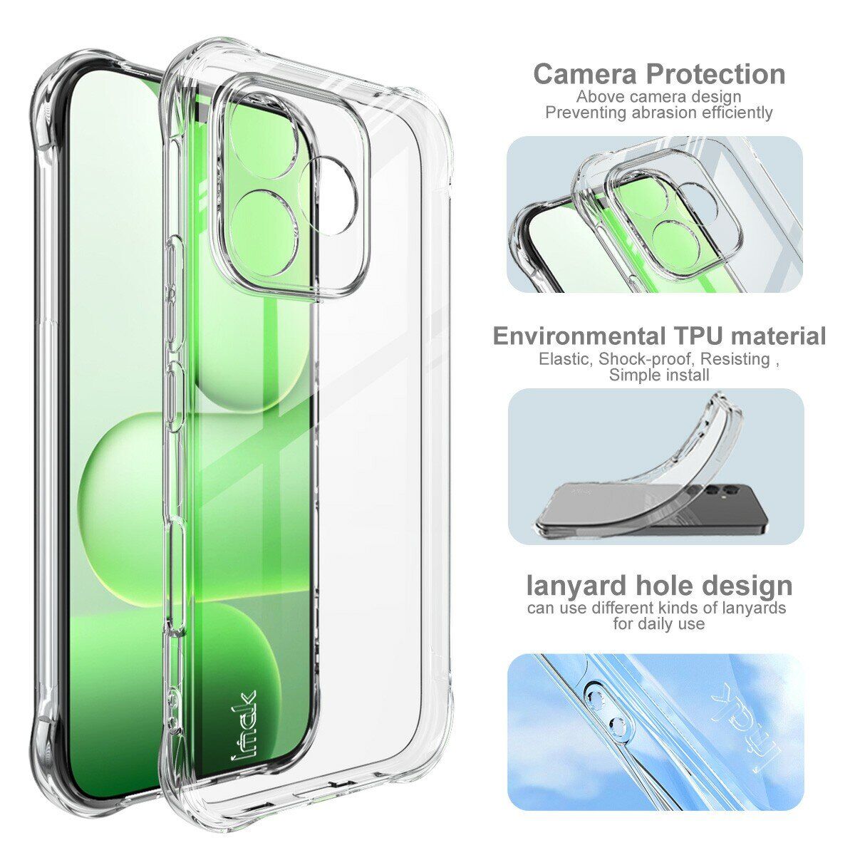 Чехол с усиленными углами IMAK Airbag MAX Case для Honor 600 Lite - Transparent. Фото 6 Чехол с усиленными углами IMAK Airbag MAX Case для Honor 600 Lite - Transparent (411810T). Фото 6 из 10