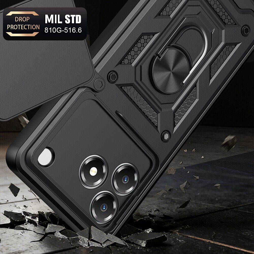 Чохол із захистом камери Deexe Armor Shield для ZTE Blade A36 - Red. Фото 3 Чохол із захистом камери Deexe Armor Shield для ZTE Blade A36 - Red (402516R). Фото 3 з 9
