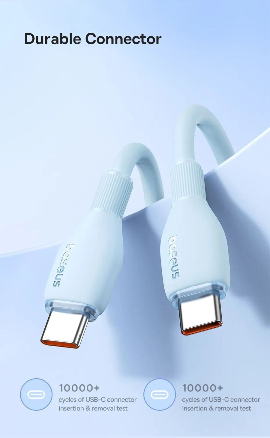 Кабель Baseus Pudding Series Type-C to Type-C (100W, 2m) P10355702111-01 - Black. Фото 13 Кабель Baseus Pudding Series Type-C to Type-C (100W, 2m) P10355702111-01 - Black (896189B). Фото 13 з 26