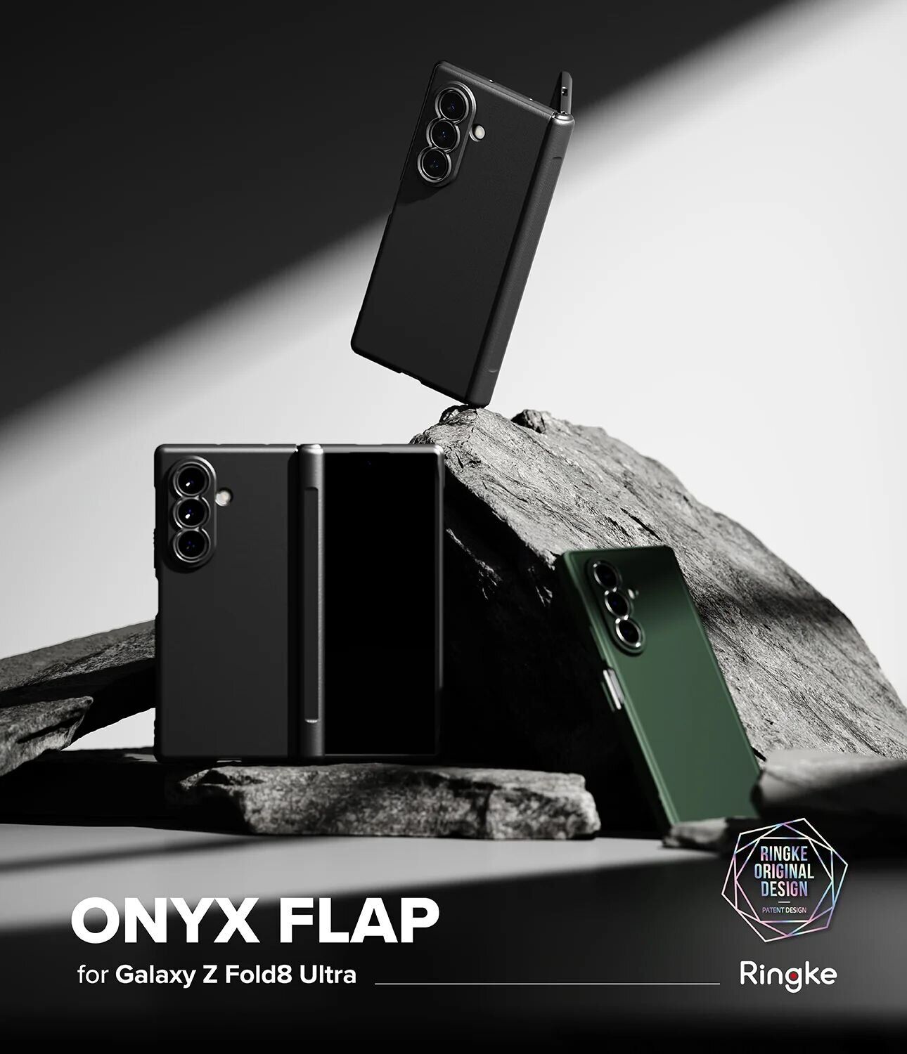 Защитный чехол Ringke Onyx Flap для Samsung Galaxy Fold 8 Ultra (8800380460430) - Black. Фото 2 Защитный чехол Ringke Onyx Flap для Samsung Galaxy Fold 8 Ultra (8800380460430) - Black (424106B). Фото 2 из 20