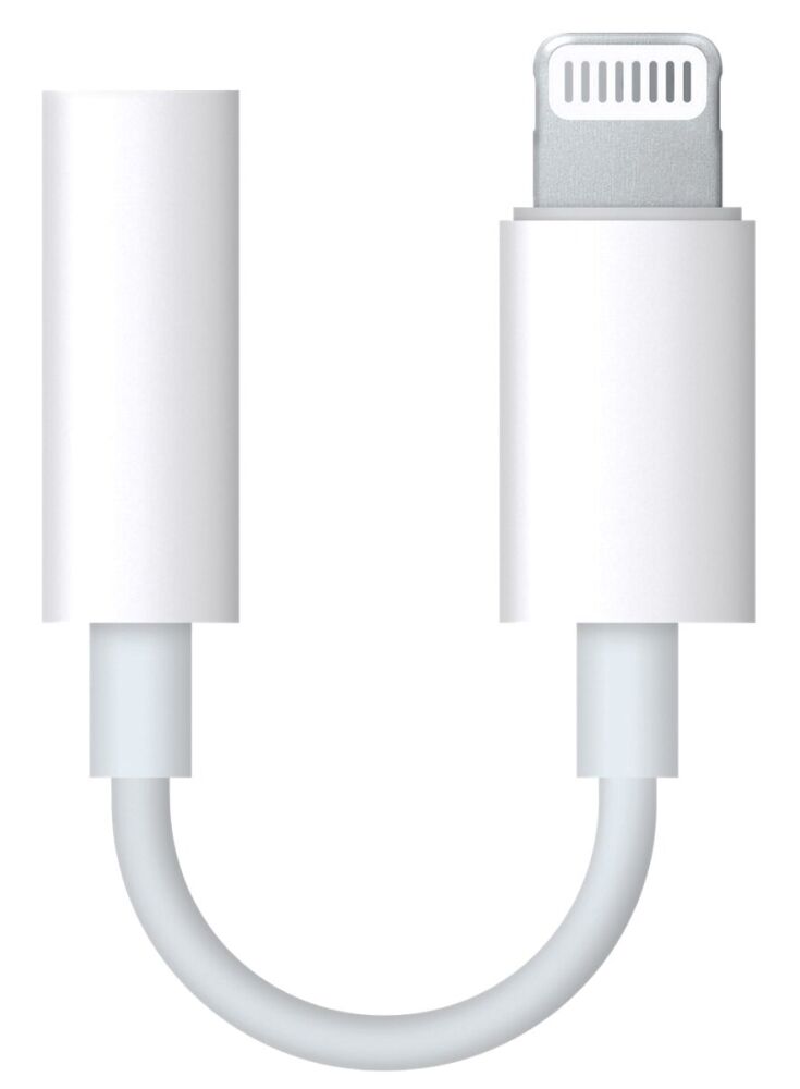 Оригинальный адаптер Apple Lightning - 3.5mm MMX62ZM/A - White