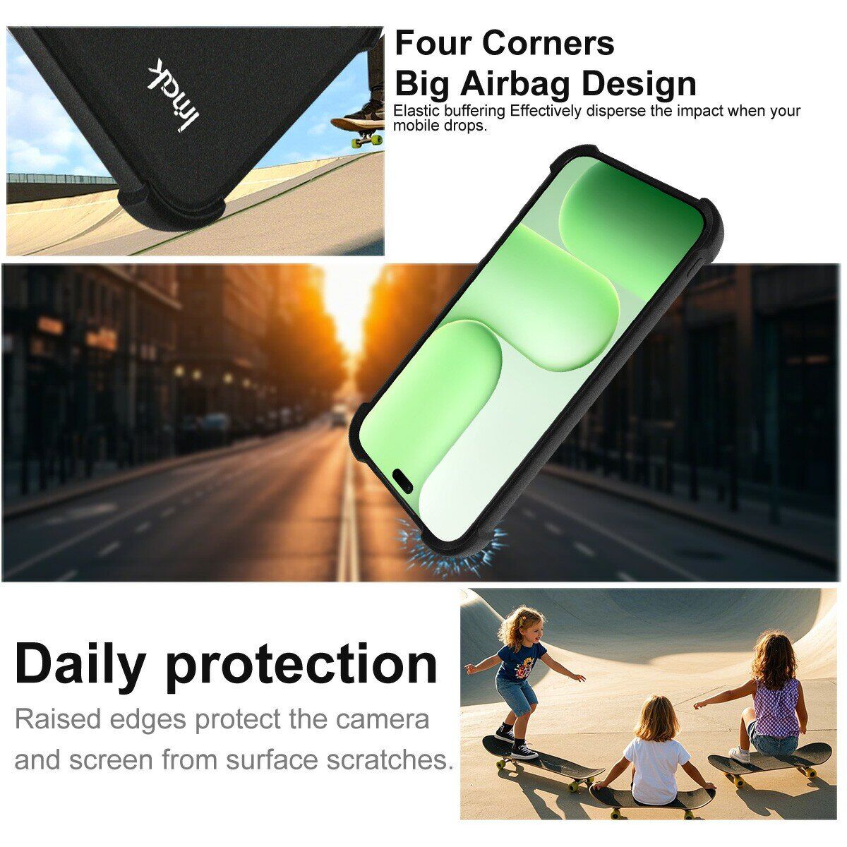 Защитный чехол IMAK Airbag Sand Case для Honor 600 Lite - Matte Black. Фото 5 Защитный чехол IMAK Airbag Sand Case для Honor 600 Lite - Matte Black (411811B). Фото 5 из 9