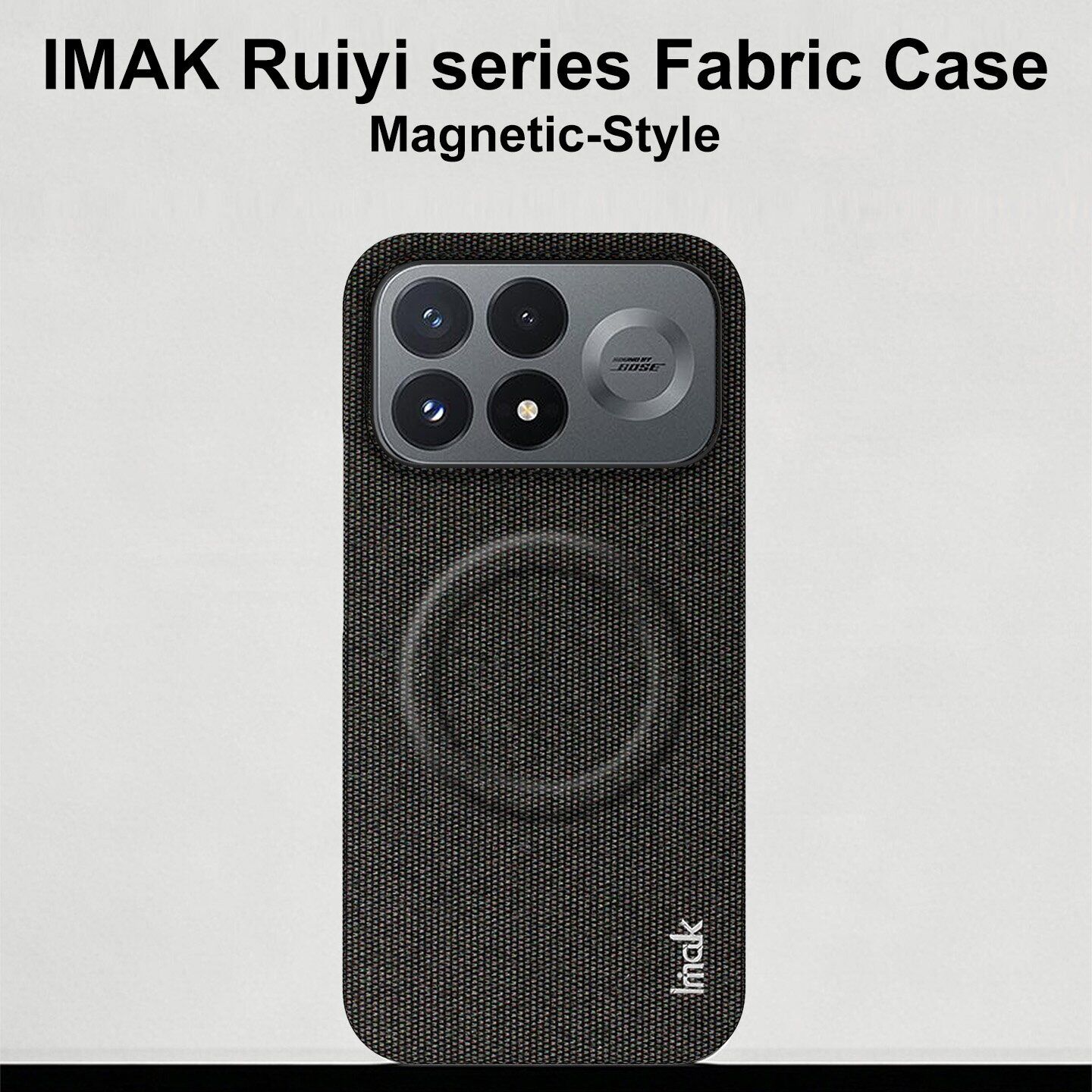 Защитный чехол IMAK Fabric Case with MagSafe для Xiaomi Poco F9 Pro - Black. Фото 3 Защитный чехол IMAK Fabric Case with MagSafe для Xiaomi Poco F9 Pro - Black (429127B). Фото 3 из 10